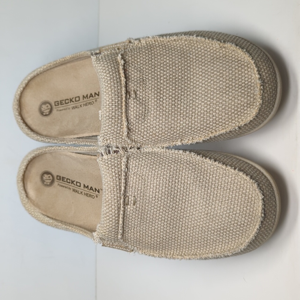 Gecko Man By Walk Hero Metatarsal Canvas Slip-on Loafers Men's Size 8 EU 41.5 - Picture 4 of 14